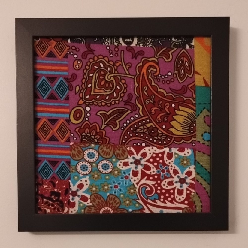 Colorful Patchwork Framed Art
